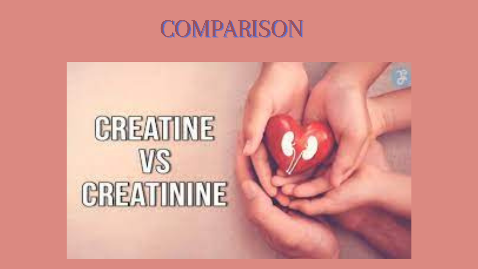 Comparison of creatine vs creatinine